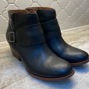 Kork-Ease black leather ankle boots